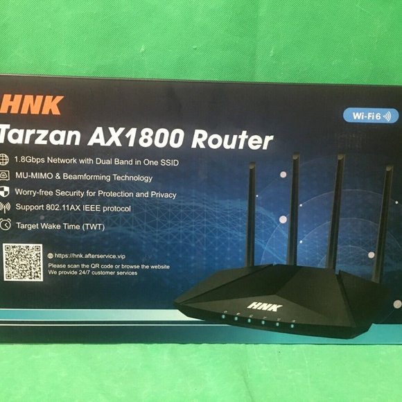 HNK AX1800 Dual-Band MU-MIMO Gigabit WiFi 6 Router (RAX1801) - NEW